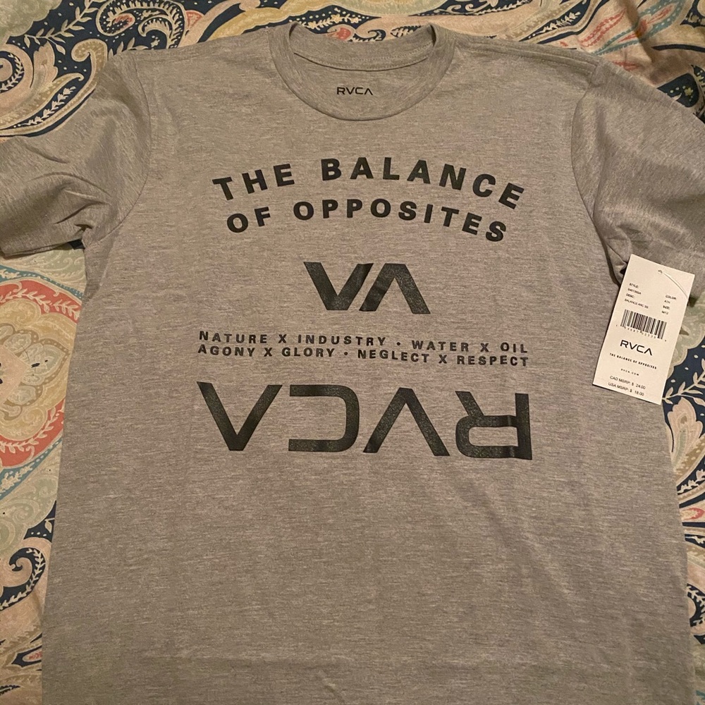 New w/ tags RVCA Boys shirt size medium (12)